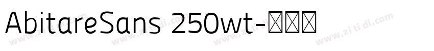 AbitareSans 250wt字体转换